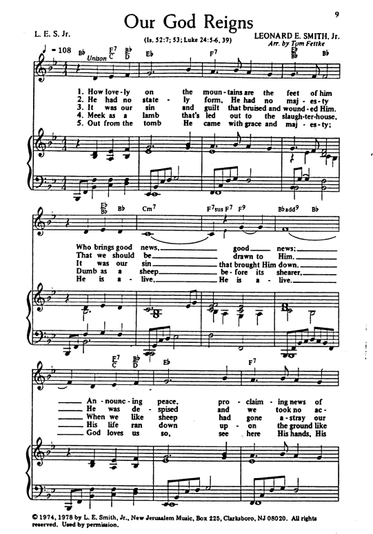 Worship in Song "Our God Reigns" by Leonard E. Smith